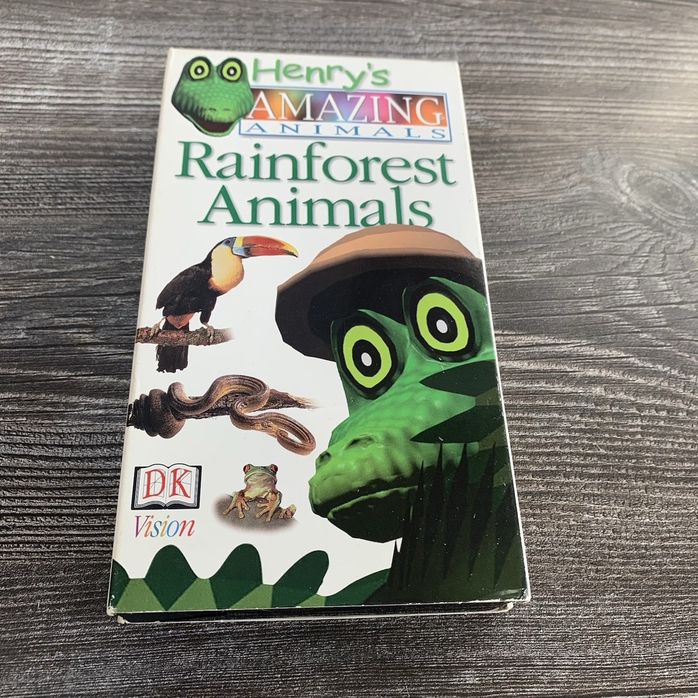 Henry's Amazing Animals Rainforest Animals (VHS, 1996) DK Vision Education Rare‎